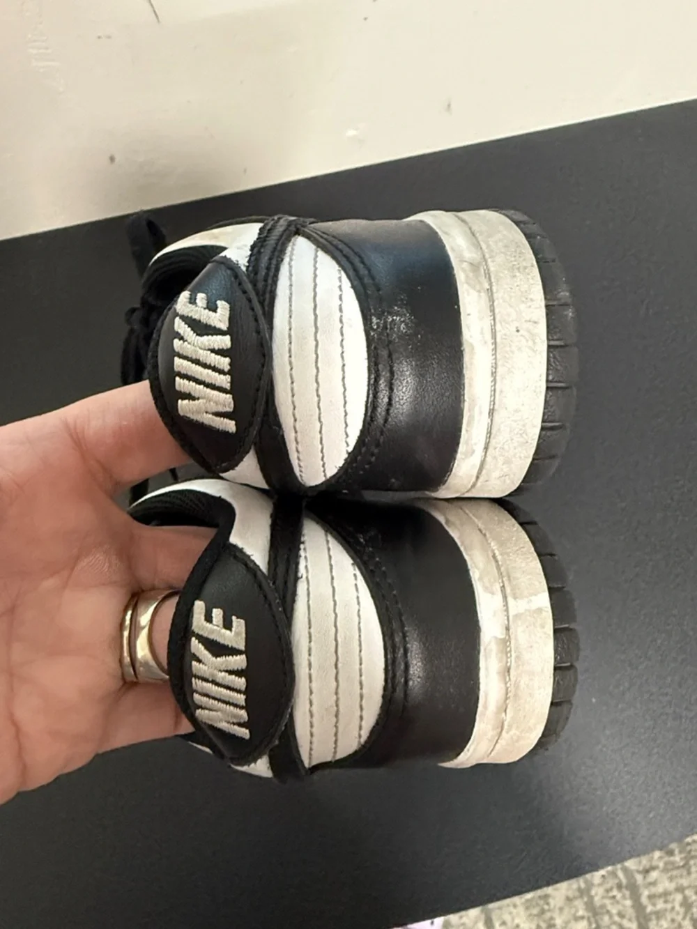 Nike Kids Black and White Low-Top Sneakers